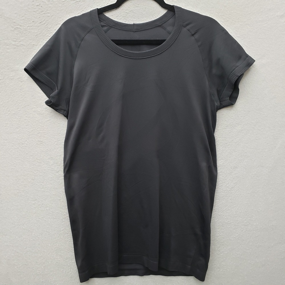 CRZ Yoga Short Sleeve Athletic Performance Tee Shirt Black Sporty Workout Size M